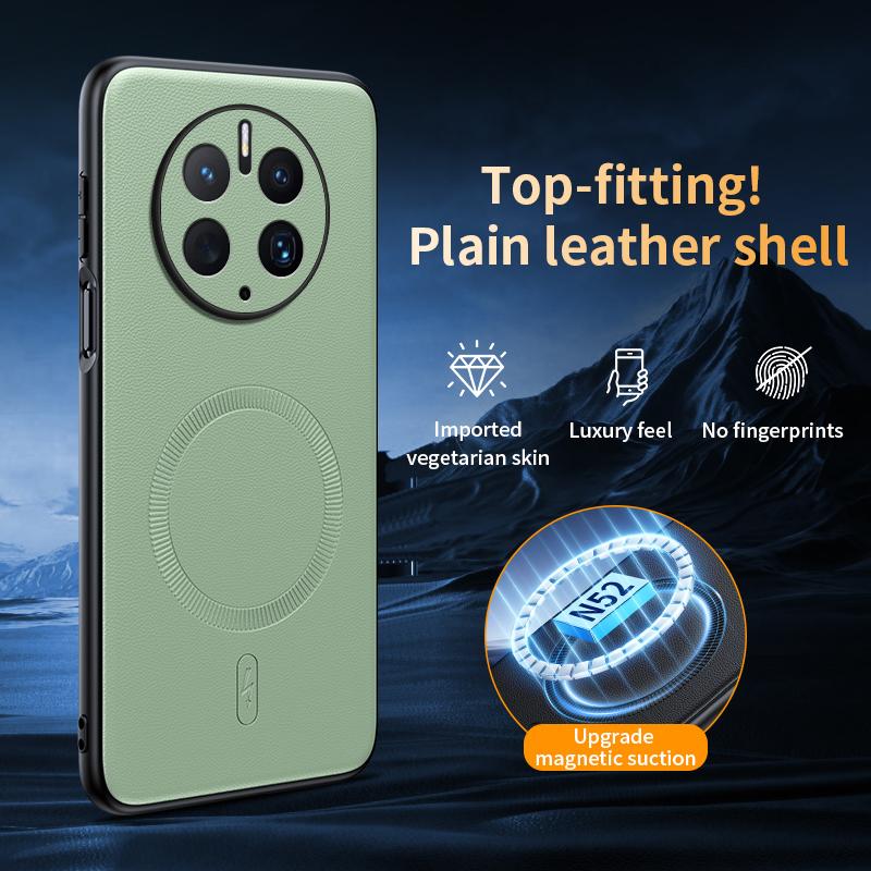 For Huawei Mate 50 Pro Case Magnetic Leather Shield Cover For Huawei Mate 50 Pro High Quality Anti-Fingerprint Non-Slip PC+TPU