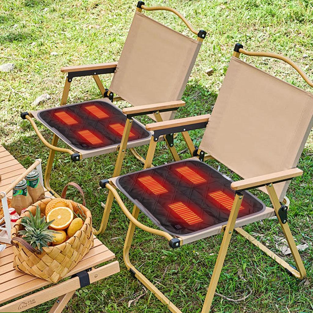 USB Charging Electric Mat With 3Heating Modes Intelligent Temperature Control Areas Camping Chair Heated Cushion for Winter Warm