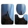 3D Landscape Bathroom Toilet Three-Piece Floor Mat Door Mat Bathroom Carpet