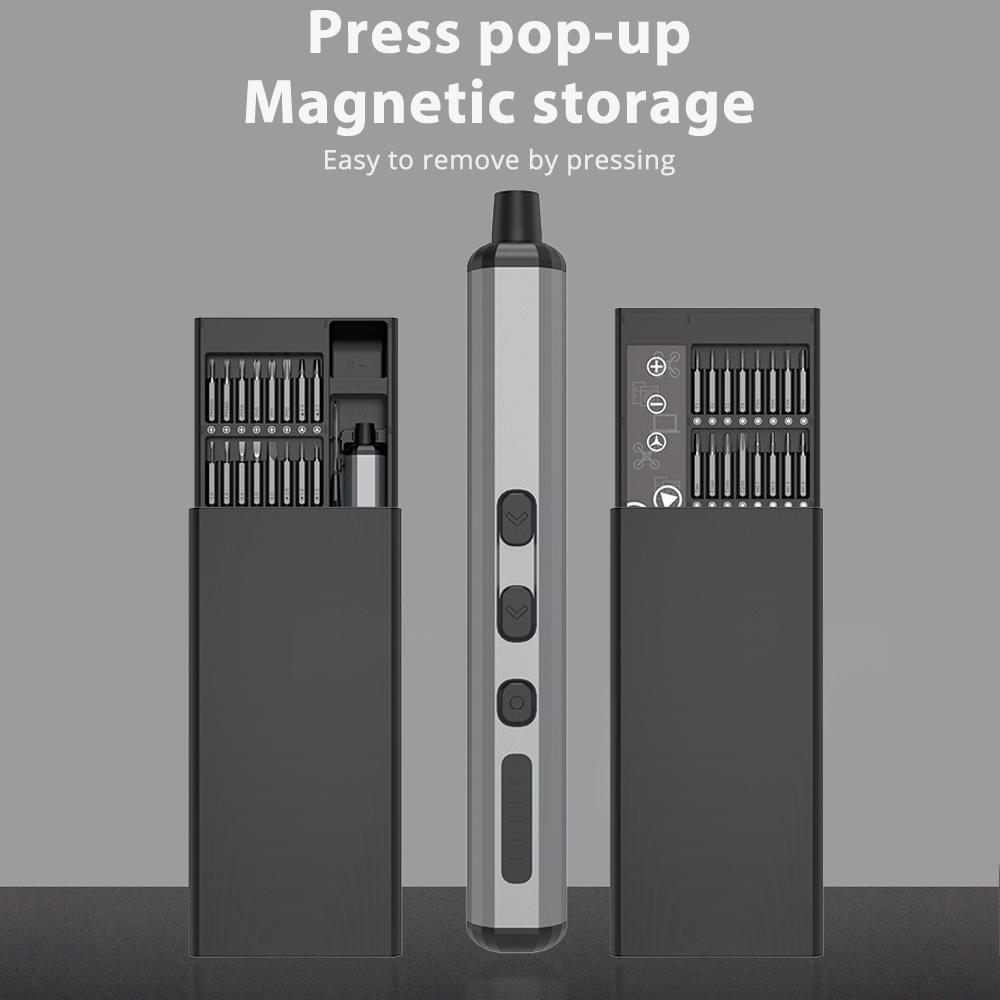 Electric Screwdriver, Magnetic Storage, Premium   Steel Material, Type-C Charging, LED Shadowless Light for   Maintenance and Repa