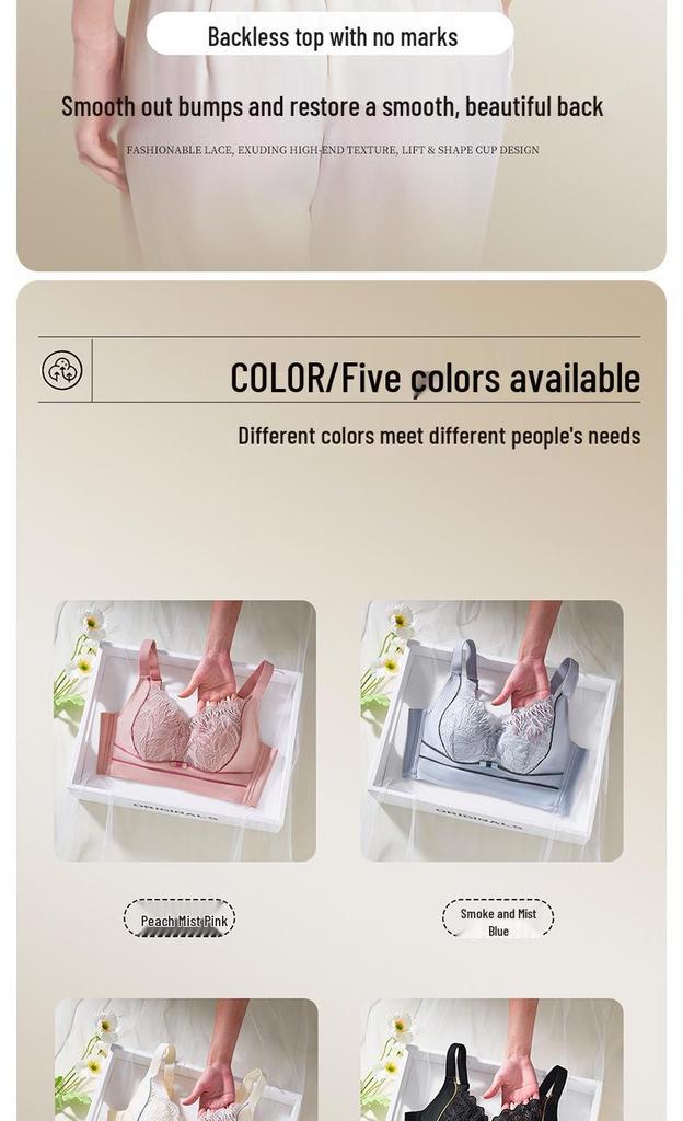 Lace Wire-Free Plus Size Bra for Large Busts: Minimizing, Shaping, Push-Up Comfort, Reduces Underarm Fat - New Style
