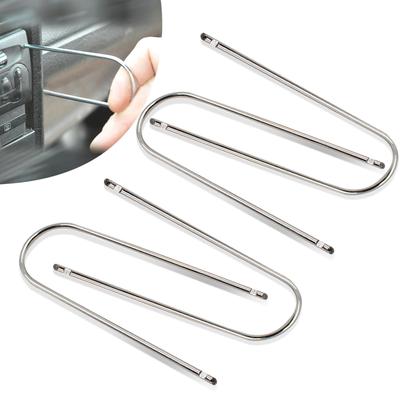 Lecctso 4pcs Car Stereo Key,Radio Removal Key,Car Radio Removal Tools,Car Radio Removal Pry Tool,Stainless