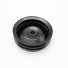 Black Double Groove Power Steering Pump Pulley Key Way Parts For GM SBC BBC Chevy 350 454