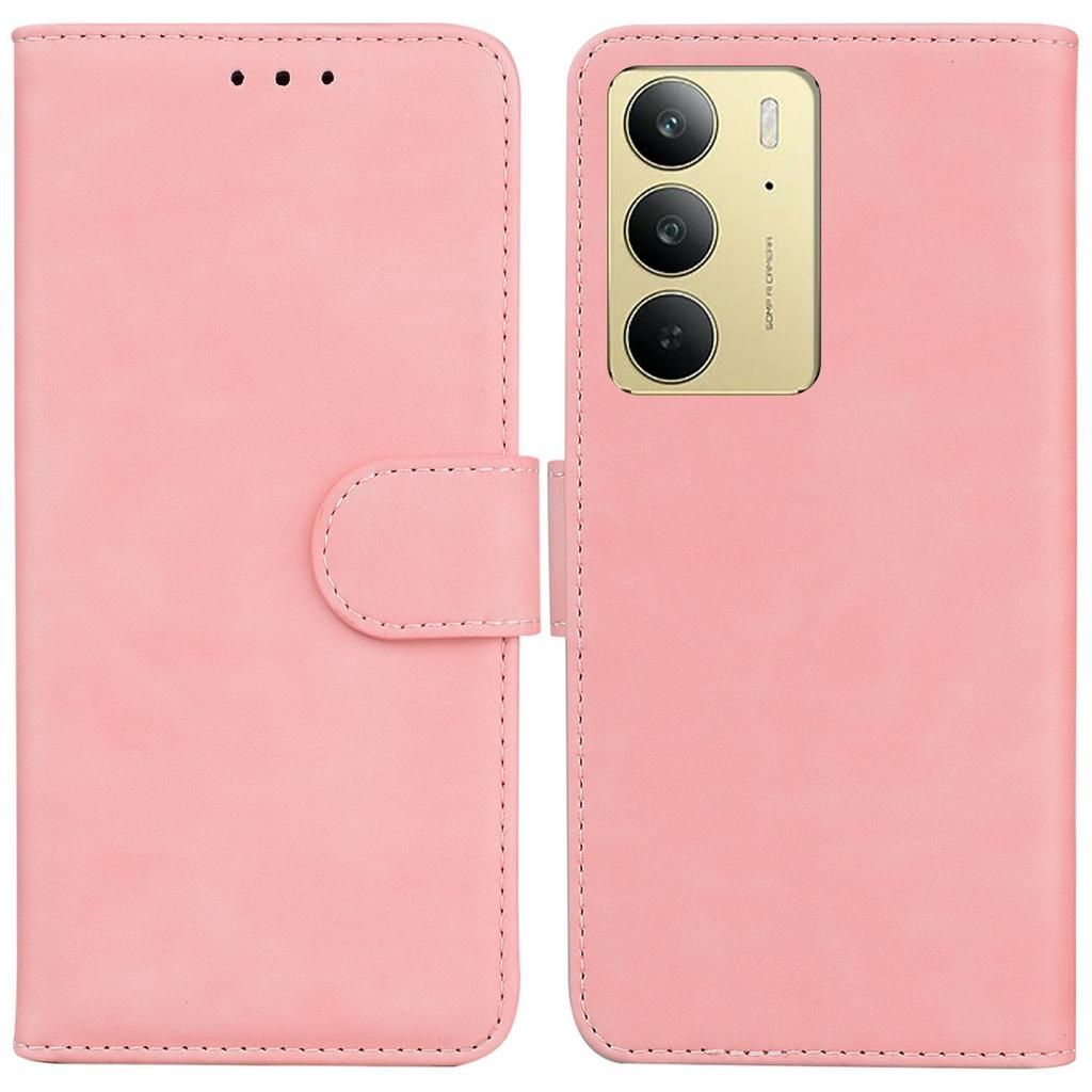 For Realme C75 4G Case Solid Color Leather Wallet Phone Cover