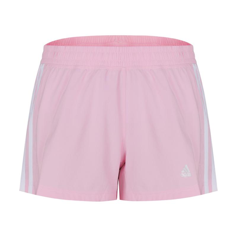 Adidas Pacer 3S Wvn Comfortable Solid Color Elastic Sports Shorts Women Shorts Pink EI8344