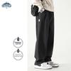 Dingfengbaoluo Men's Pure Cotton Loose Straight Cargo Pants DS9901