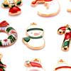 Enamel Alloy Fashion Jewelry Bracelet Pendant DIY Craft Christmas Charms Set Xmas Tree Hanging