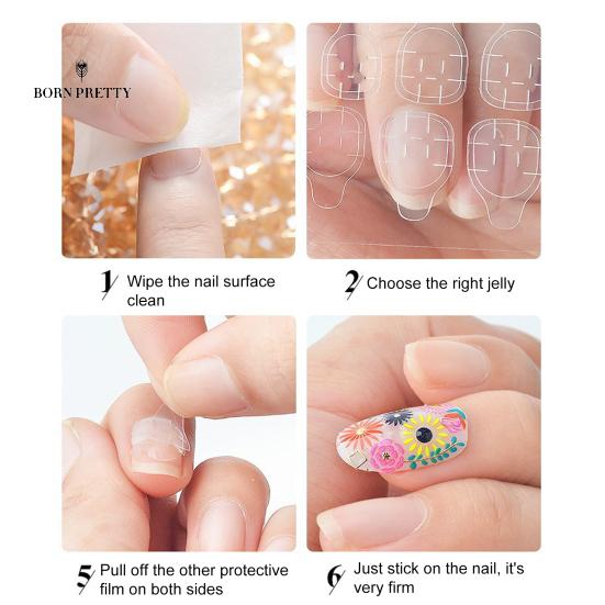 Nail Jelly Glues Nails Ornaments Invisible 2 Colors Apply Fake Nails