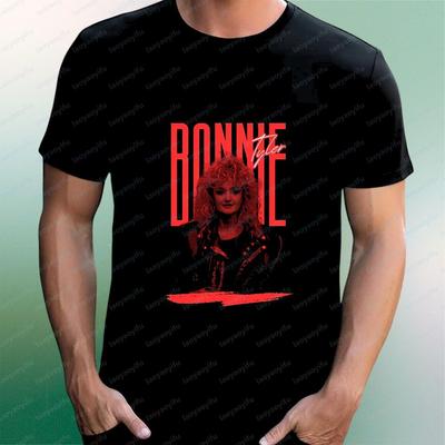 Bonnie Tyler - To Bluzka w Stylu Retro dla Legendarnych Wokalistek Rockowych z Walii. To jest unisex koszulka z okrągłym dekoltem.
