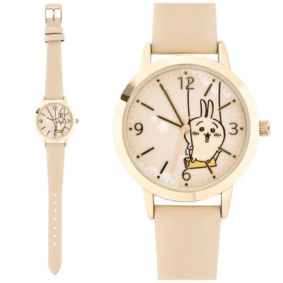 Watch Chikawa Analog Leather Strap Leather Watch Rabbit Ivory Pink [Fieldwork] Women's CKW002-3