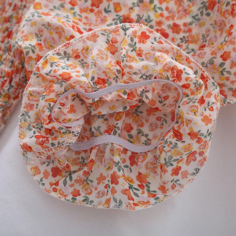 Women's Puff Sleeve Chiffon Shirt Off Shoulder Square Neck T-Shirt Slim Fit Women's Floral Top  Womens Blouses