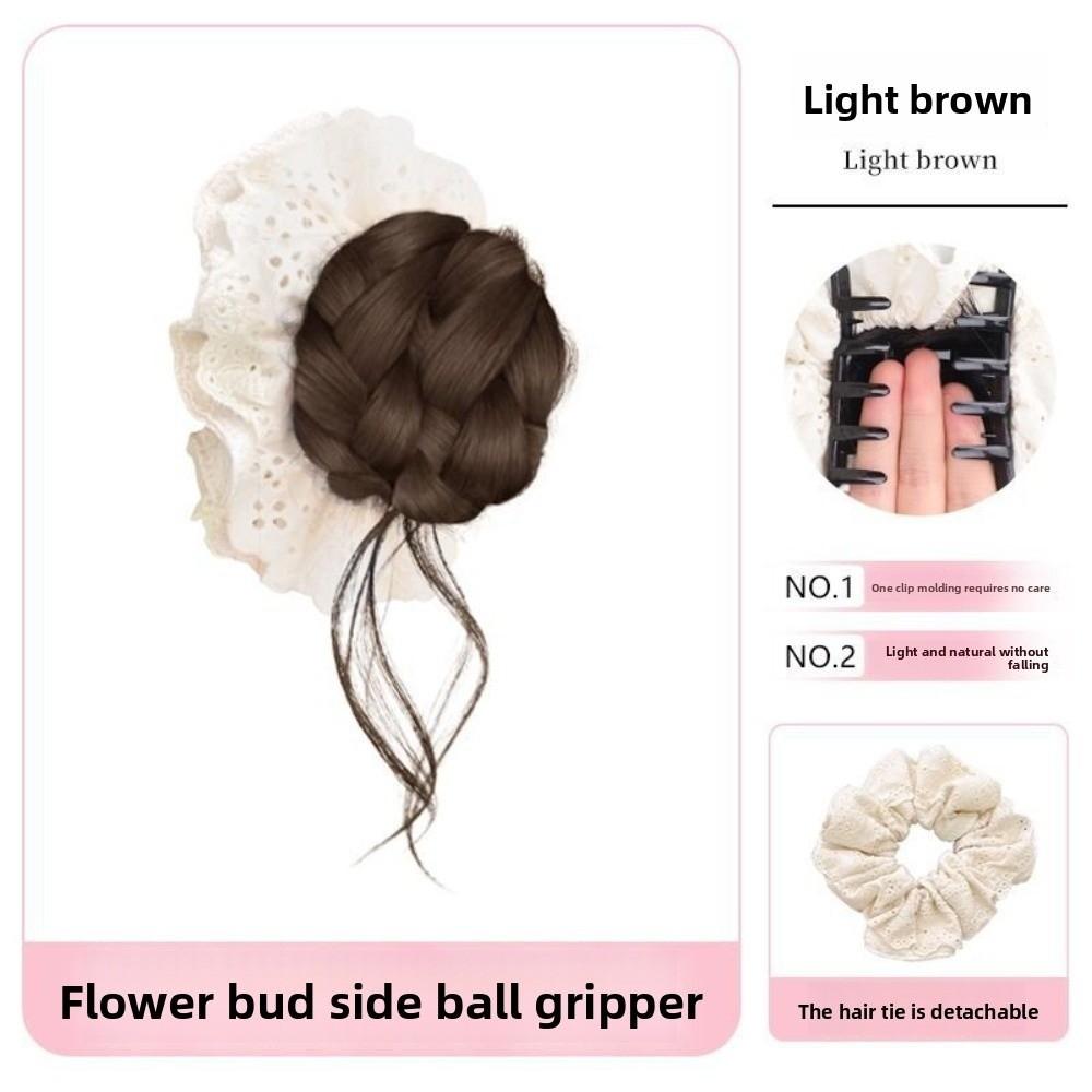 

with Lace Hair Tie Hair Bun Claw Clip Black Wig Hair Clip New Hairpiece Hair Accessories світло-коричневого кольору