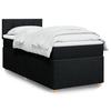 VidaXL Slatted Bed Base with Mattress Black 90x200 Cm Fabric 3288865