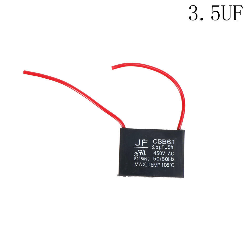 Condensador de arranque para motor de ventilador de techo Cbb61 450 V 1-10 Uf