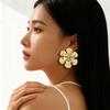Boucles d'oreilles en fer forgé célébrité Internet féminité rétro haut de gamme bijoux polyvalents