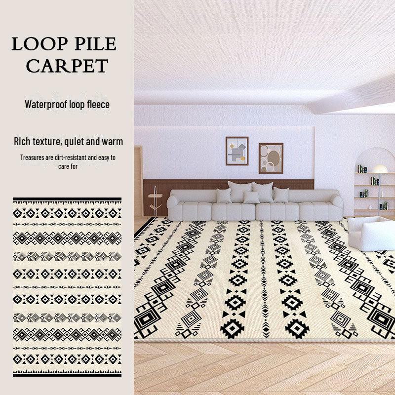 Nordic-style Persian Bedroom Carpet, Moroccan Velvet Sofa Throw, High-grade Floor Mat.