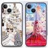 Merry Christma Gift Girl Case for Apple iPhone 11 XR XS X 14 Plus 7 8 6S 13 Pro Max SE 12 Mini 14Pro 7+ Silicone Matte Capa