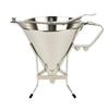 Cake Decorating Batter Funnel, Stainless Steel Dispensing Funnel with Stand and 3 Nozzle Tips, Spring- Release Tool for , Cream, Syrup, and Sauce