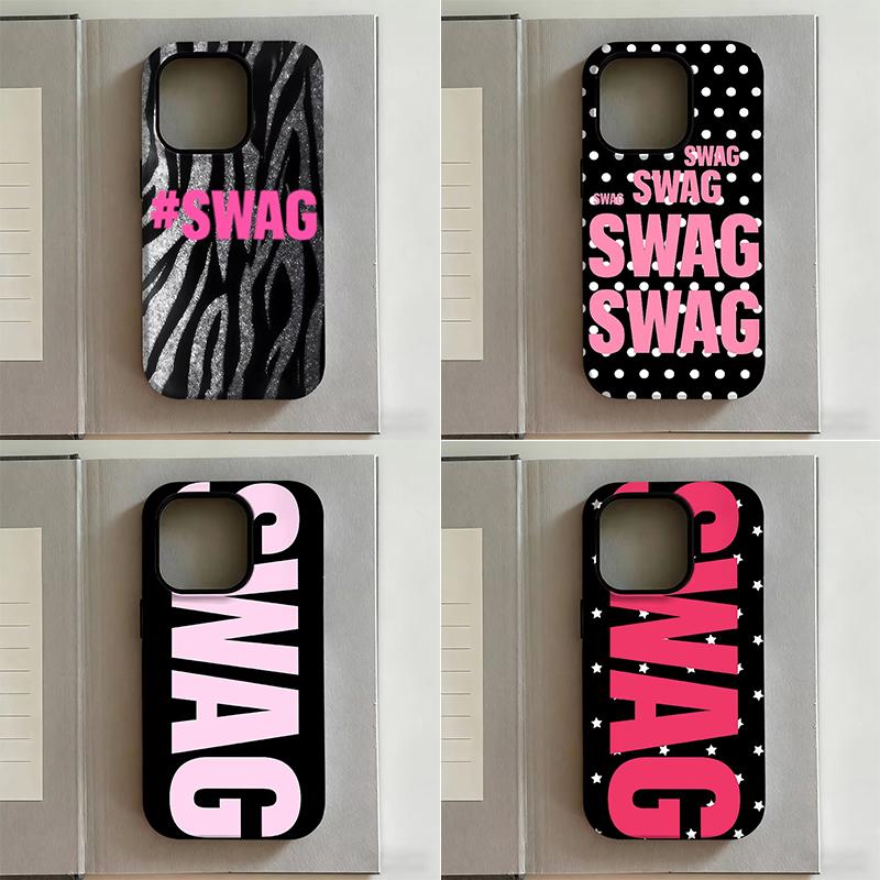 Custodia per Telefono Y2K Lettere SWAG alla Moda Per IPhone 17 Air 16 Pro Max 15 14 Plus 13 12 Mini 11 Pro Cover Posteriore in Silicone Antiurto