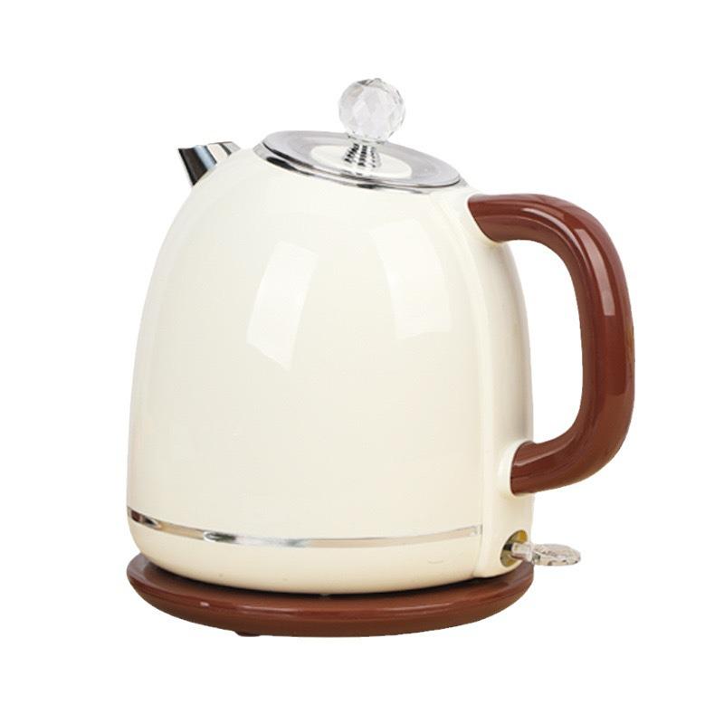 Bestselling European Standard Electric Kettle: 1.8L Retro, Anti-scald, Double-layer 304 Stainless Steel, Auto Power-off.