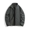 Men's New Outdoor Warm Solid Color Stand Collar Jacket Fashion Plush Heavy Casual Jacket