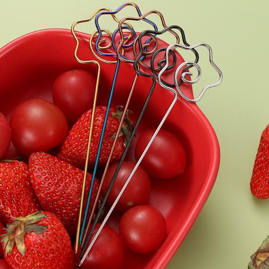 Drink Picks Heat Resistant Long-lasting Decorative Multi Shapes Reusable Fruit Stick