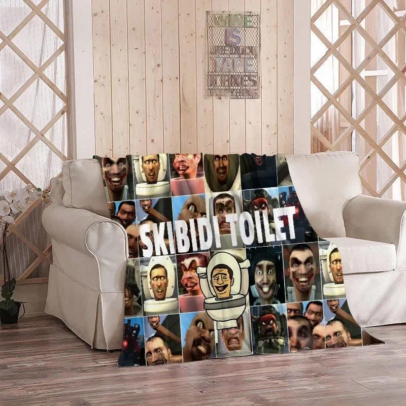 Skibidi Toilet Cartoon Printing Blanket Speaker Man Tv Man Warm blanket Flange Blanket Picnic Blanket For Beds Gift