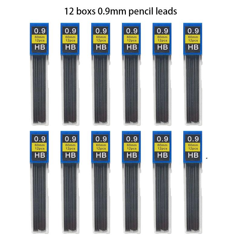 1-12Pcs 0.3 0.5 0.7 0.9 1.3 2.0mm HB Replacement Refill Leads Refill for Mechanical Pencil Drawing Automatic Pencils Stationery