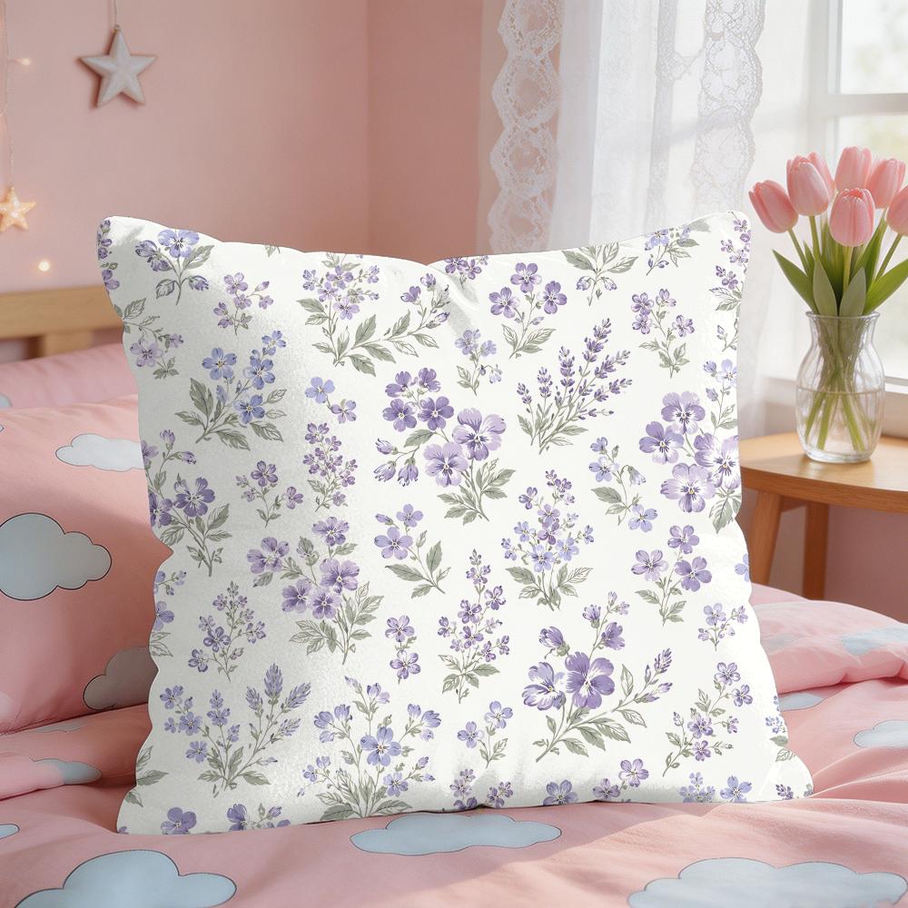 Vintage Ditsy Floral Country Bloom Cushion Cover Short Plush Pillow Case Room Sofa Cushion Covers Home Decor Funda