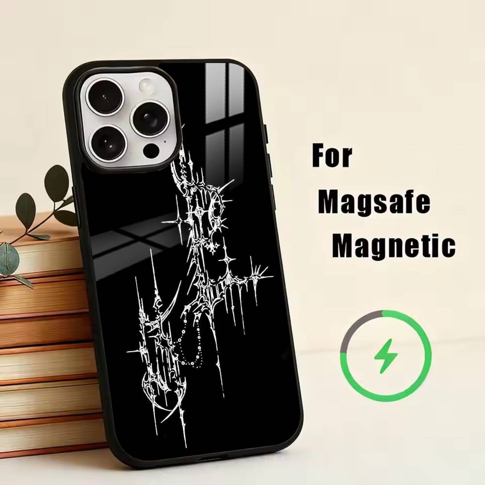 Cyber Sigil Cross   Phone Case For iPhone17,16,15,14,13,12,11 Plus,Pro Magnetic For Magsafe Wireless Charging