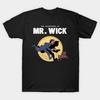 Herren Schwarzes T-Shirt mit Aufdruck Die Abenteuer von Mr. Docht Kein-Schnitt Transferpapier Druck Baumwoll-T-Shirt