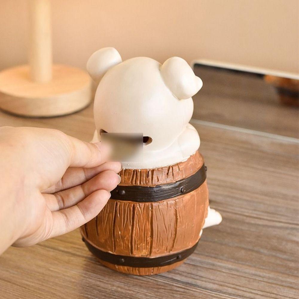 Cutie Durabilă pentru Economii Animale Ornament Drăguț din Rășină de Porc Creativ Porc Pușculiță Decor pentru Casă