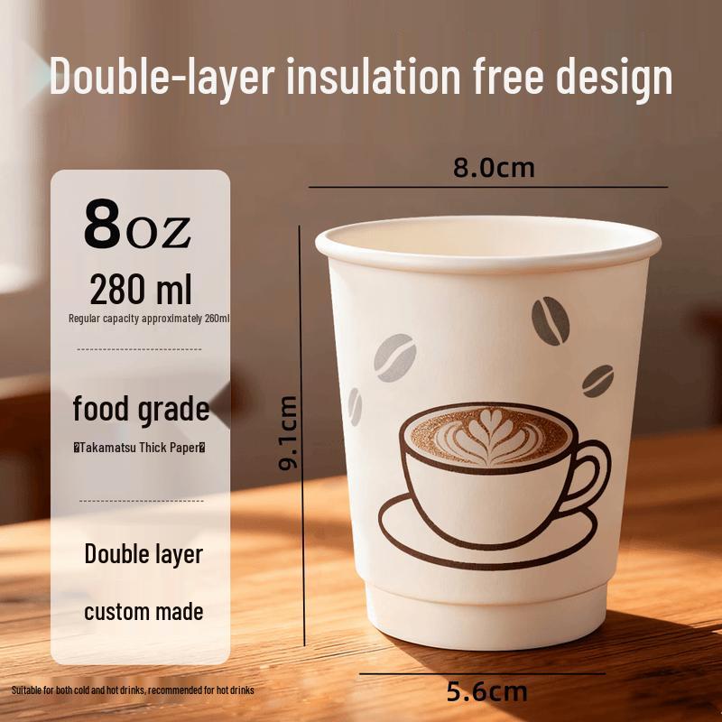 Qiwei Food Grade Disposable Coffee Cup with Lid