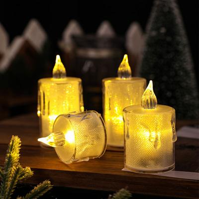 24 ks LED elektronické bezpečné svíčky Realistické bezplamenné svíčky napájené baterií pro domácí festivalovou dekoraci