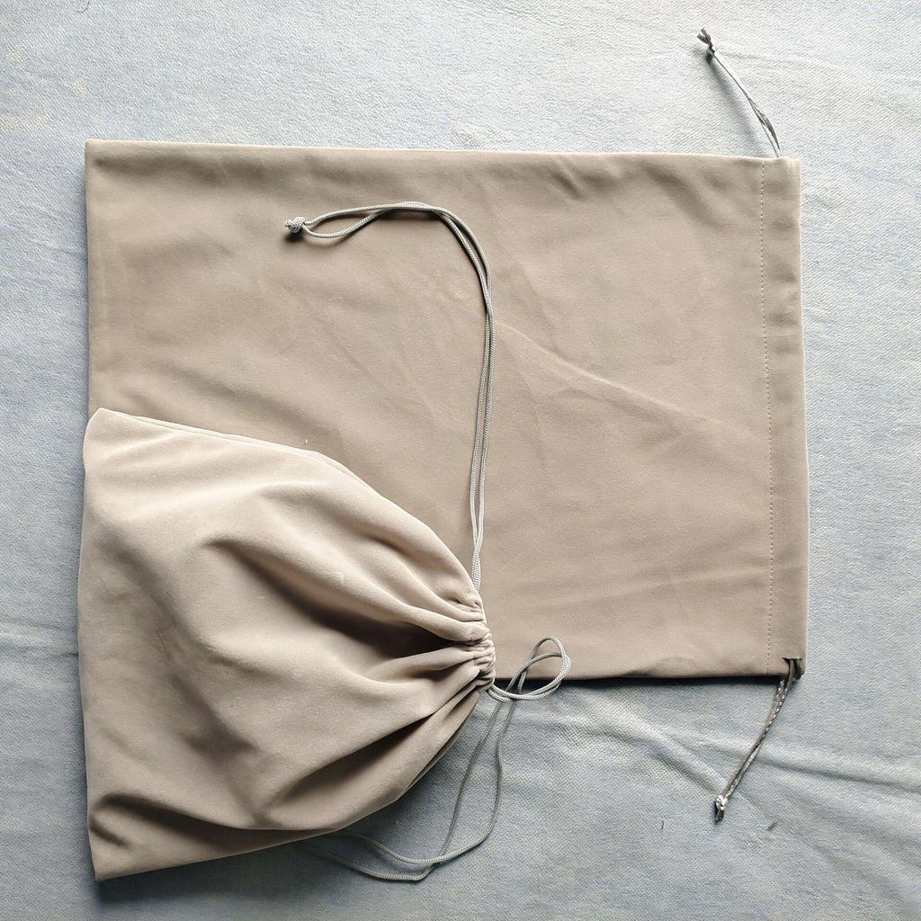 30x40CM Grauer Samt Kordelzug Staubdichter Aufbewahrungsbeutel - Anpassbarer Glücksbeutel