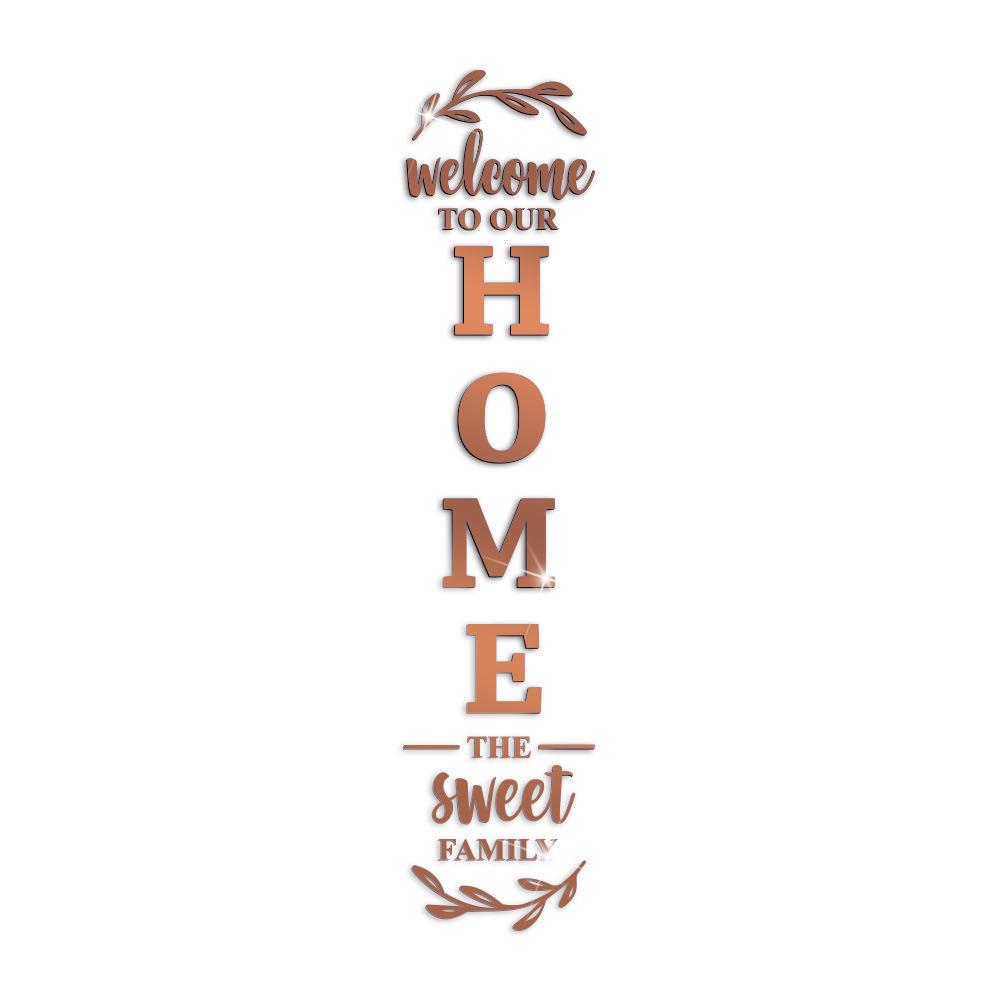 DIY Self-Adhesive Family Mirror Wall Sticker for Home Entrance Decor