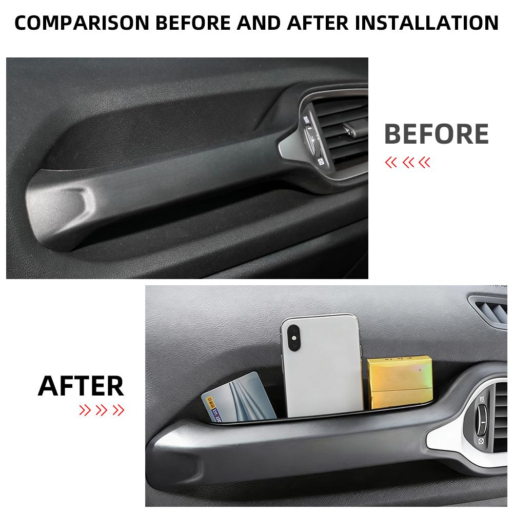 ABS Car Co-pilot Passenger Tray Organizer for Jeep Renegade 2015-2025 LHD Grab Handle Storage Box Pocket Left Hand Drive