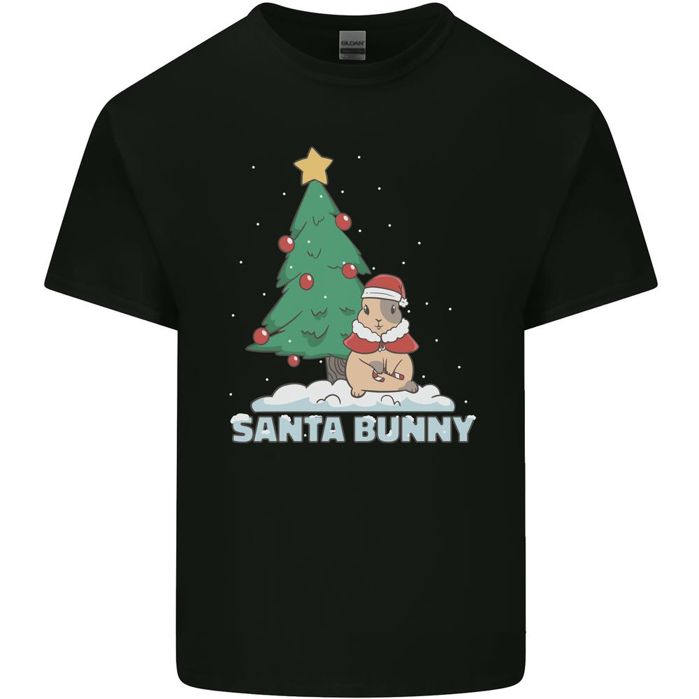 Santa Bunny Rabbit Christmas Xmas Kids T-shirt Childrens XXL