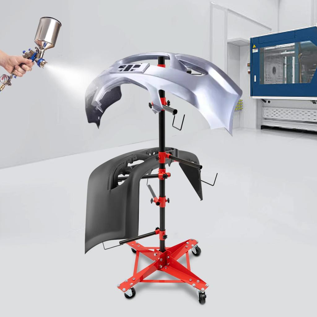 4 swivel casters with adjustable central column for hanging car doors, fenders, bumpers, panel stands, and panel holders