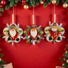 Christmas Wreath Decoration Pendant Holiday Santa Claus Snowman Figurine Wreath Christmas Tree Atmosphere Ornaments