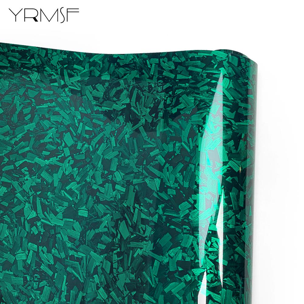 Carbon Fiber Sticker Car Film Covering Exterior Car Stickers Glossy Green Motorcycle Accessories Auto Forged Carbon Wrap Vinyl