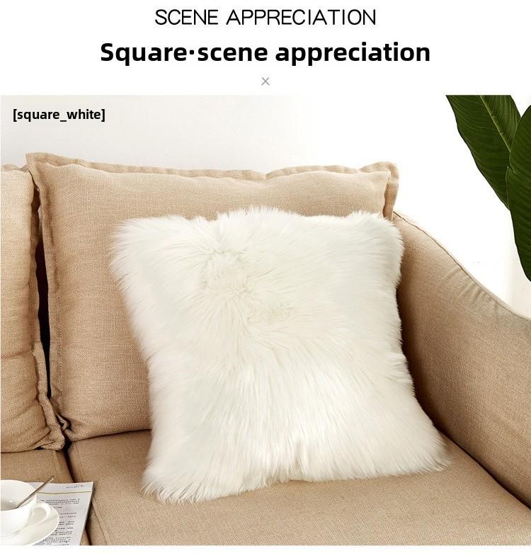 Nordic Plush Cushion Cover - Removable, Washable, Soft Pillow Case for Sofa (Core Not Included)