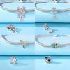 Copper Metal Colorful Butterfly Series Charm Bead Components Shiny Zircon Bead Components Compatible With Authentic Original Bracelet High Quality
