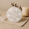 Selenite Charging Plate Sacred Geometry 18cm
