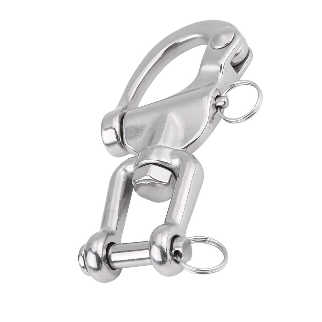 316 Stainless Steel Jaw Swivel Snap Shackle for Sailboat Spinnaker Halyard 03#