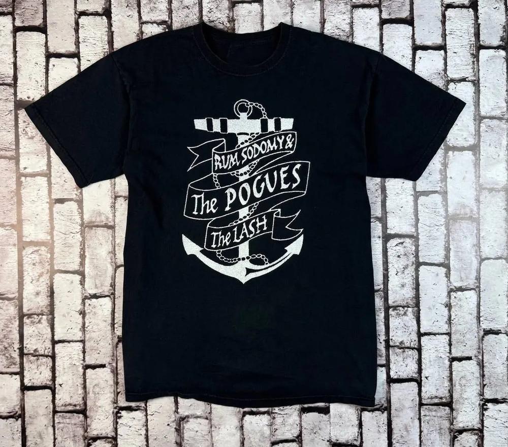 Vtg The Pogues Music Band Heavy Cotton Black T Shirt Full Size For Men TR223 Unisex T-Shirt L