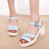 Home Open Toe Flat Sandals Shoes Chunky Womens Casual Fashion Heels Lace Up Sandals Breathable Women'S Sandals Zapatos De Mujer