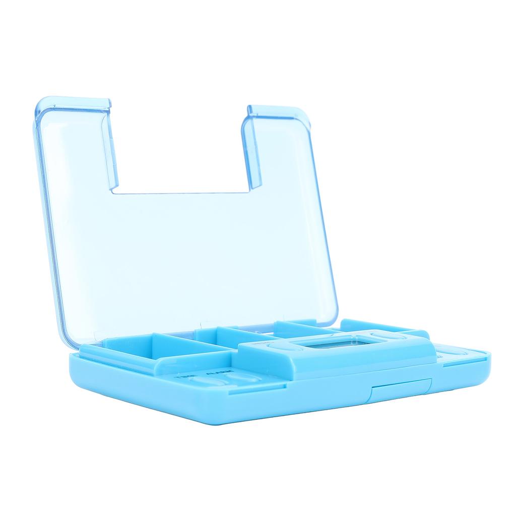 Portable Smart Medication Reminder Box Electronic Medicine Dispenser Digital Medicine Storage Case with Multiple Compartments for Home Travel