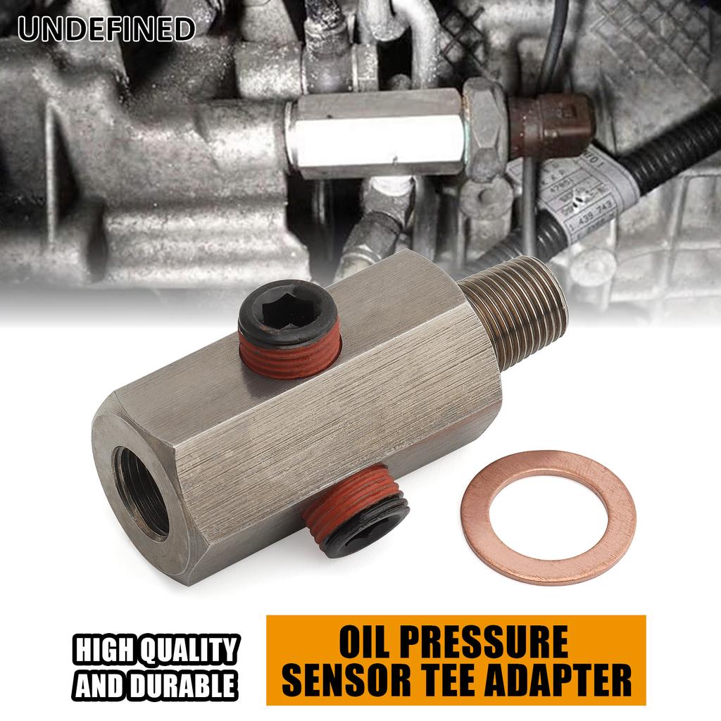 Stainless Steel 1/8'' NPT Oil Pressure Sensor Sendor Tee Adapter to 1/8 NPT Gauge T-Piece Car Accessories