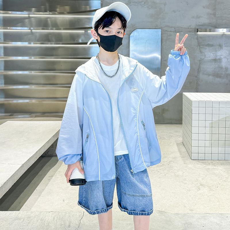 Boys' Lightweight Summer Sun Protection Jacket 2024 - Thin Style for Medium and Large Children